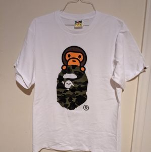 Bape Milo On Ape Head Tee White